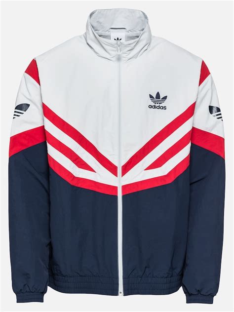 blau weiß rote adidas jacke|Blaue Jacken .